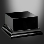 Black Glass Base - Square Tiered