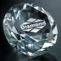 Diamond Paperweight 3-1/4" Dia.