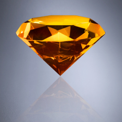 Diamond Amber 3-1/8" Image
