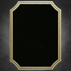 Florentine Notched-Black on Gold 7" X 10" Image