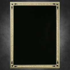 Teardrop-Black on Gold 4" x 6" Image