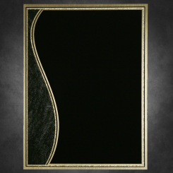 Wave-Black on Gold 5" X 7" Image